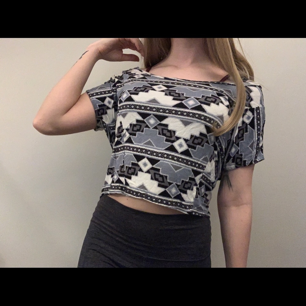 Geometric Crop Top